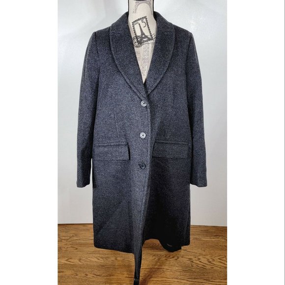 Madewell Emery Car Coat, Heather Grey, Women's Size 10, NWOT - Picture 2 of 7